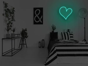 Classic Heart LED Neon Sign - Pink