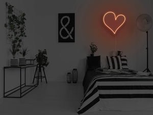 Classic Heart LED Neon Sign - Pink