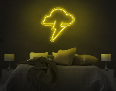 Cloud Lightning LED Neon Sign - 24inch x 24inchHot Pink