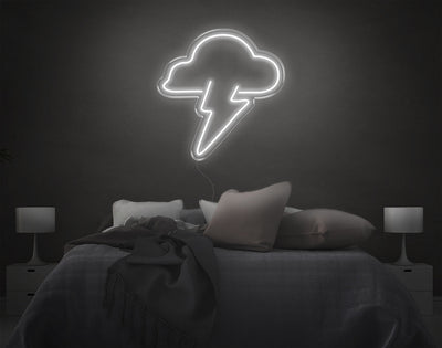 Cloud Lightning LED Neon Sign - 24inch x 24inchHot Pink