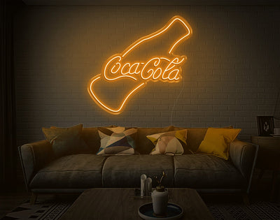 Coca-Cola V2 LED Neon Sign - 30inch x 32inchOrange