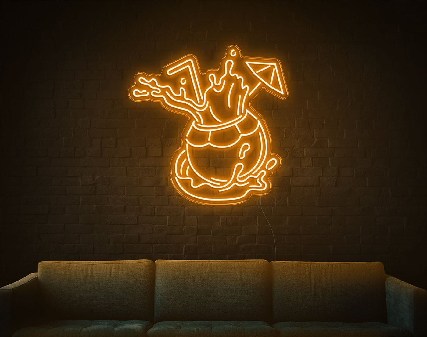 Coconut LED Neon Sign - 28inch x 28inchOrange