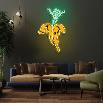 Cool Banana Neon Sign x Acrylic Artwork - 2ftLED Neon x Acrylic Print