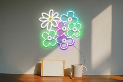 flower bouquet neon light 02