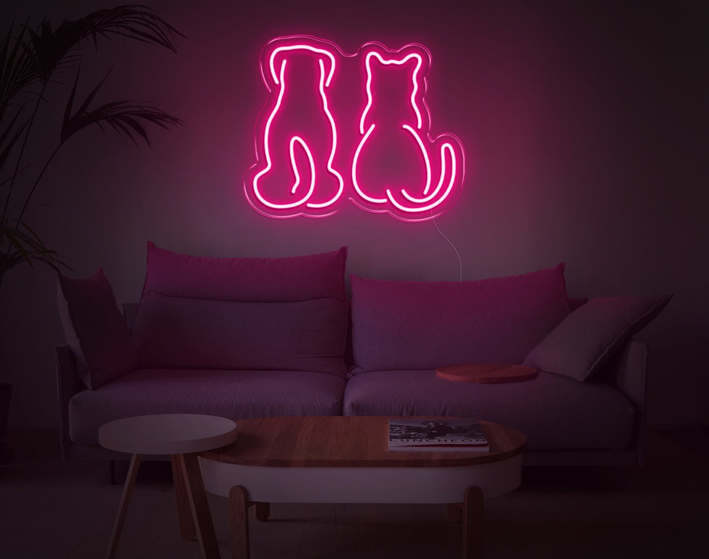 Dog And Cat V1 LED Neon Sign