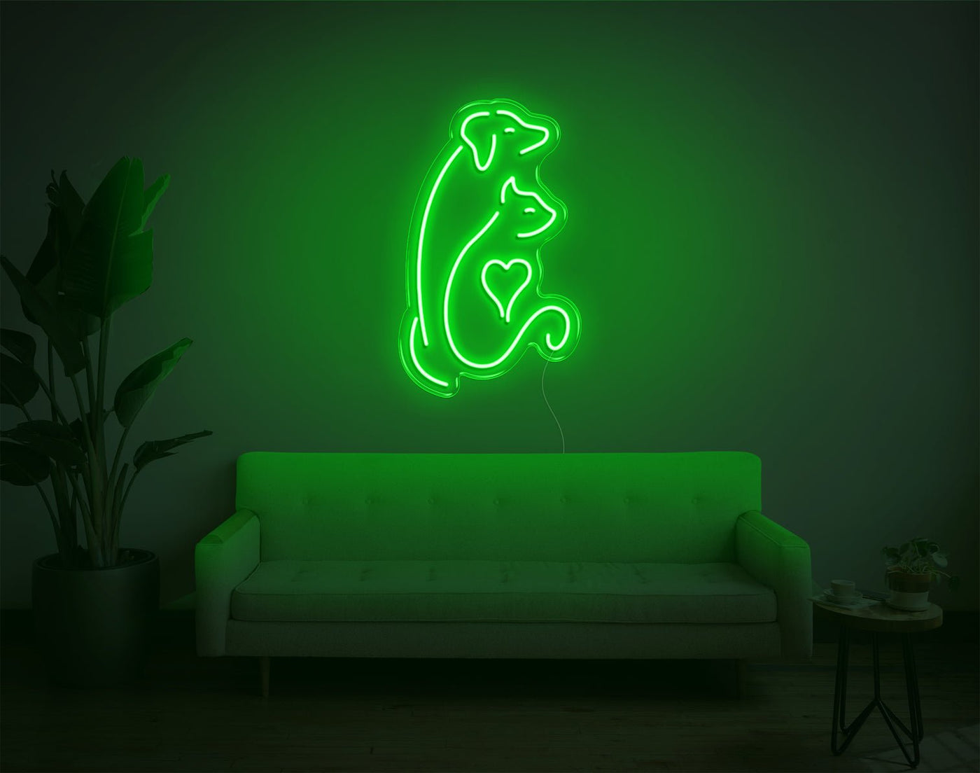 Dog And Cat V2 LED Neon Sign