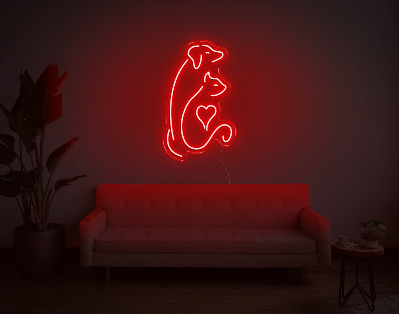 Dog And Cat V2 LED Neon Sign