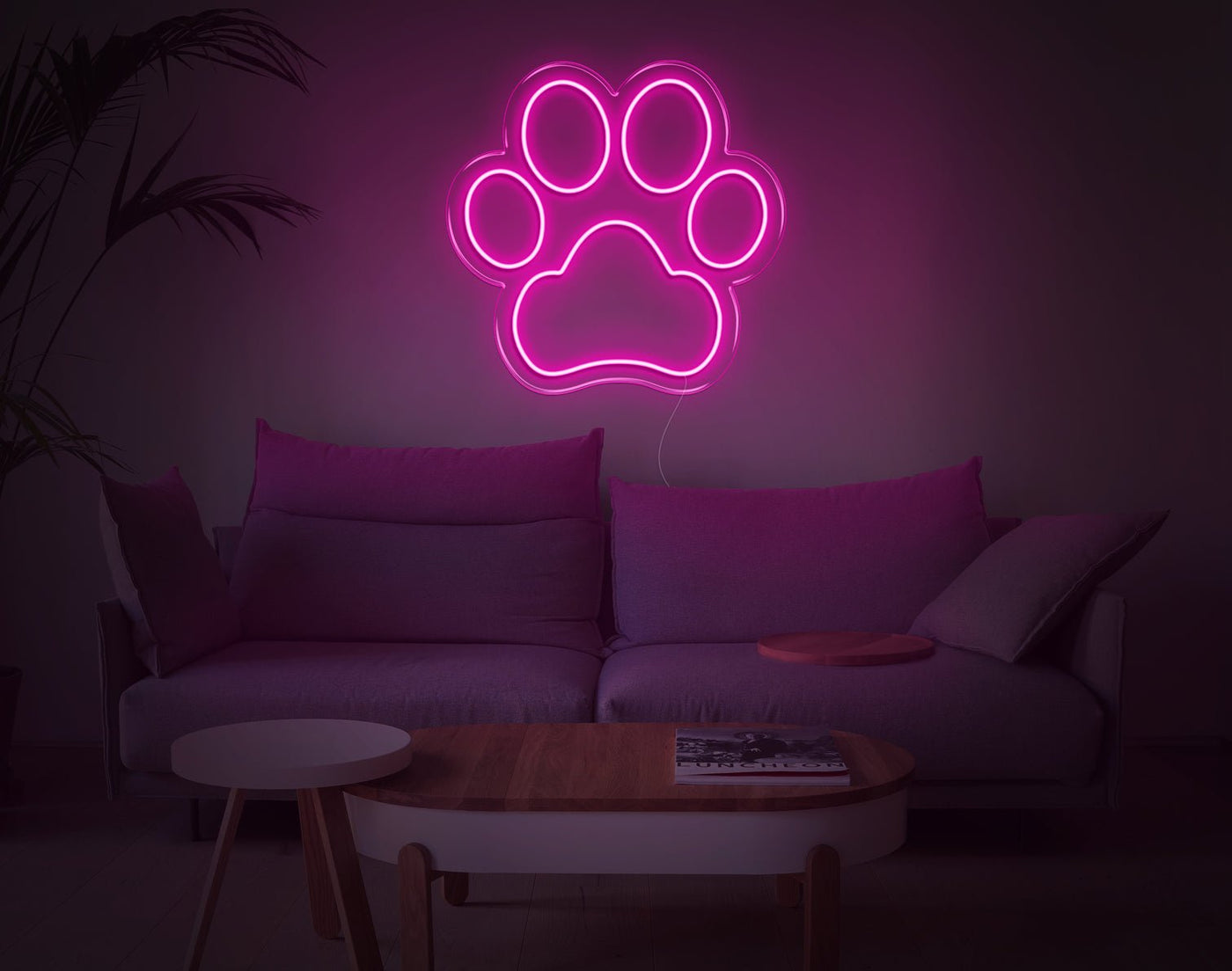 Cartoon Dog footprint LED Neon Sign