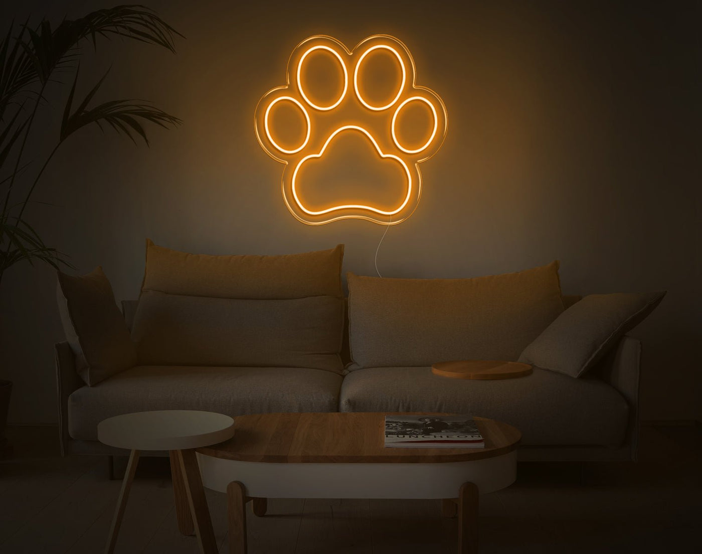 Cartoon Dog footprint LED Neon Sign