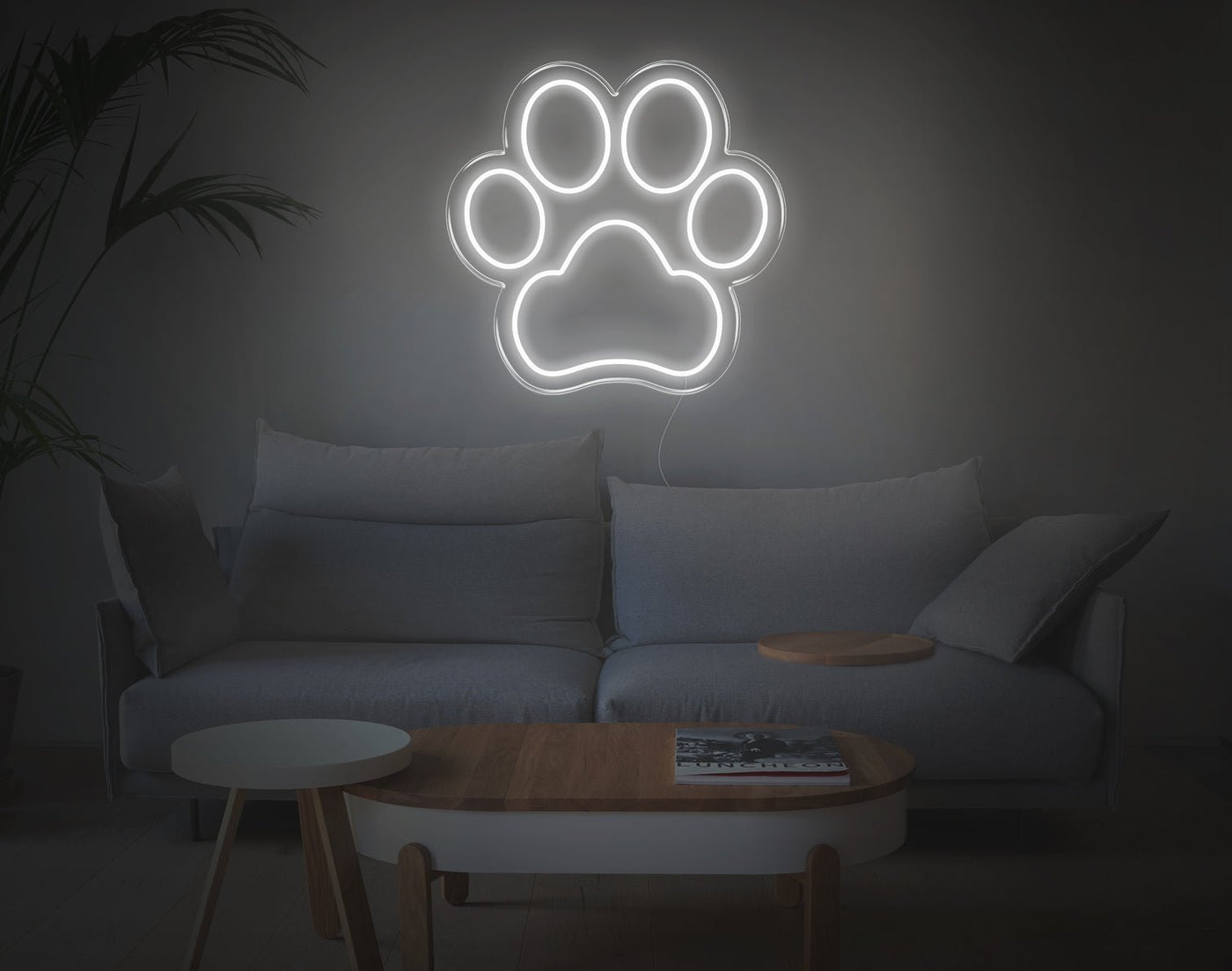 Cartoon Dog footprint LED Neon Sign