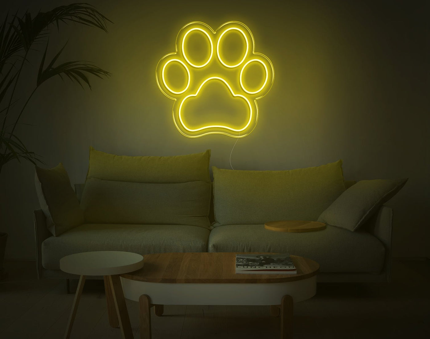 Cartoon Dog footprint LED Neon Sign