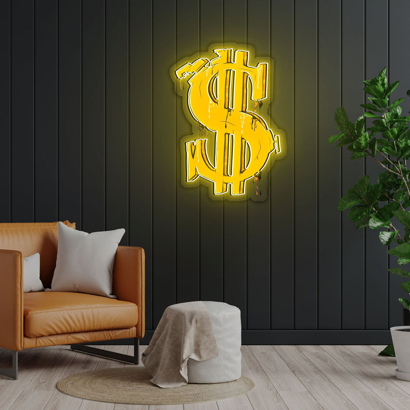 Dollar sign graffti Neon Sign x Acrylic Artwork