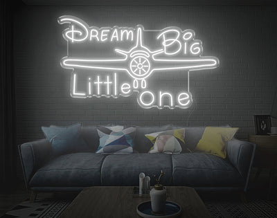 Dream Big Little One LED Neon Sign - 24inch x 42inchHot Pink