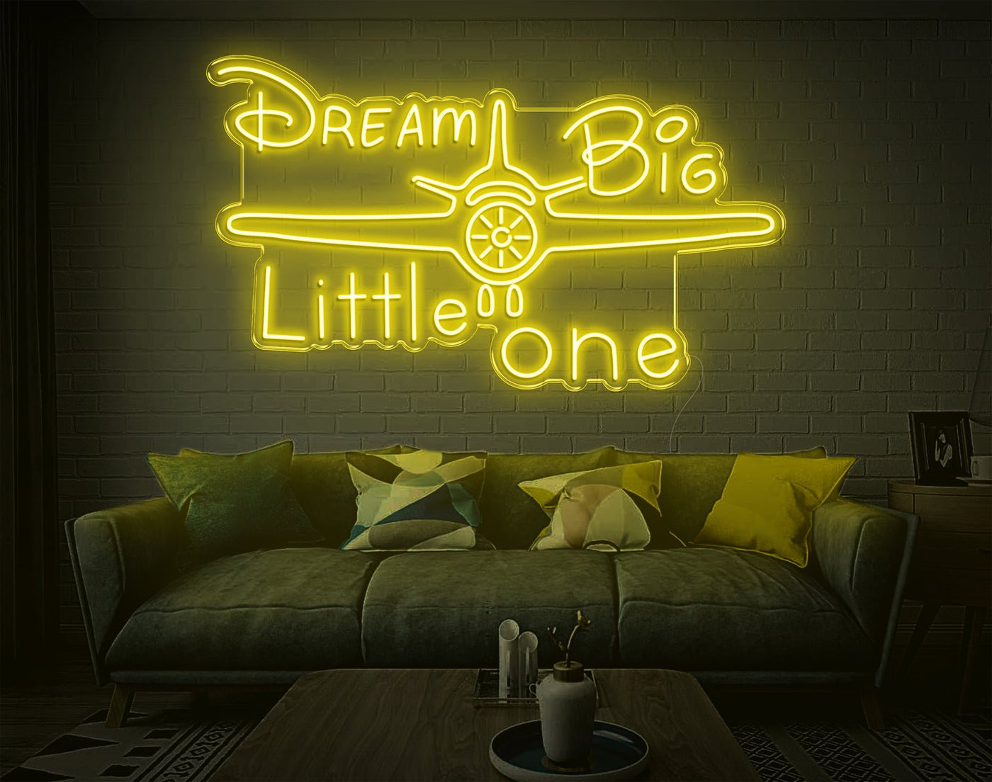 Dream Big Little One LED Neon Sign - 24inch x 42inchHot Pink