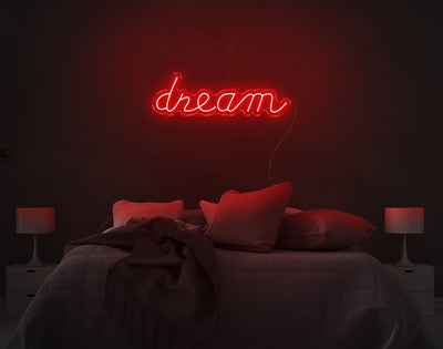 Dream LED Neon Sign - 8inch x 26inchHot Pink