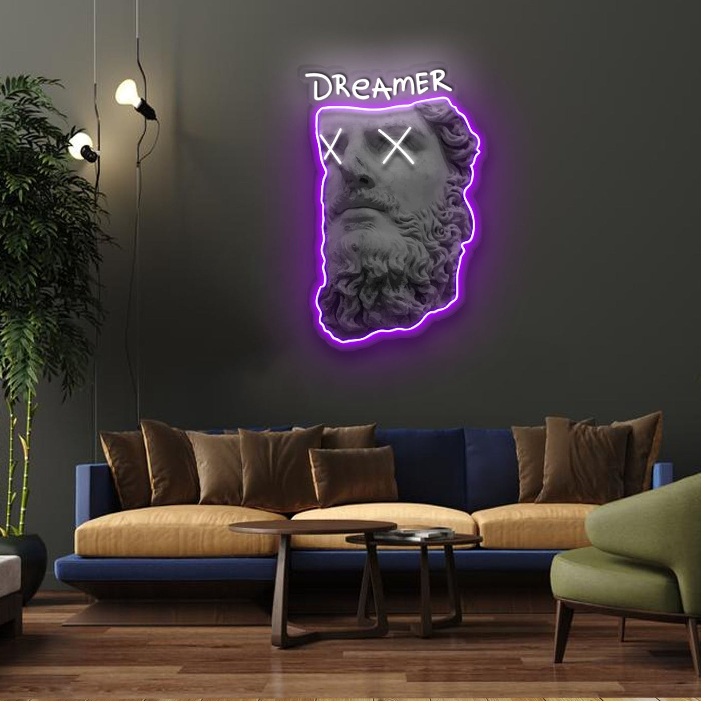 "Dreamer" Neon x Acrylic Artwork - 2ft x 1.3ftLED Neon x Acrylic Print