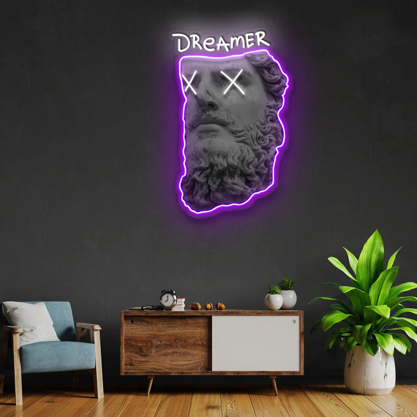 "Dreamer" Neon x Acrylic Artwork - 2ft x 1.3ftLED Neon x Acrylic Print