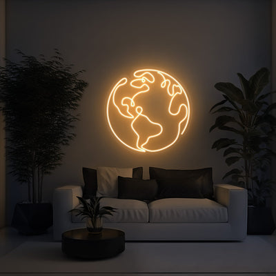 Earth Aesthetic LED Neon Sign - 30 InchDark Blue