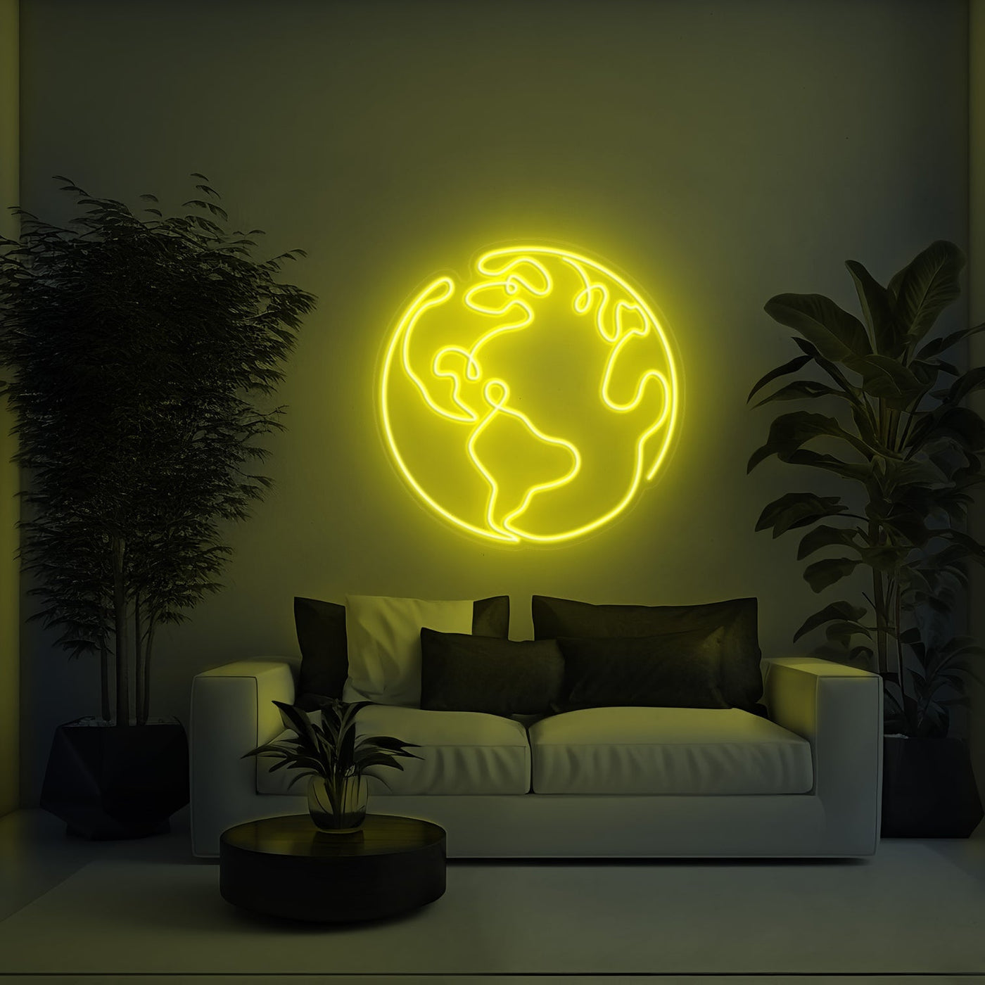 Earth Aesthetic LED Neon Sign - 30 InchDark Blue