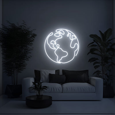 Earth Aesthetic LED Neon Sign - 30 InchDark Blue