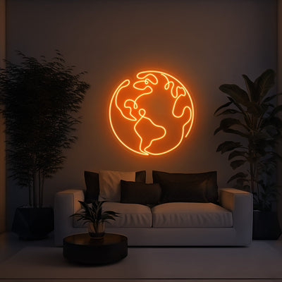 Earth Aesthetic LED Neon Sign - 30 InchDark Blue