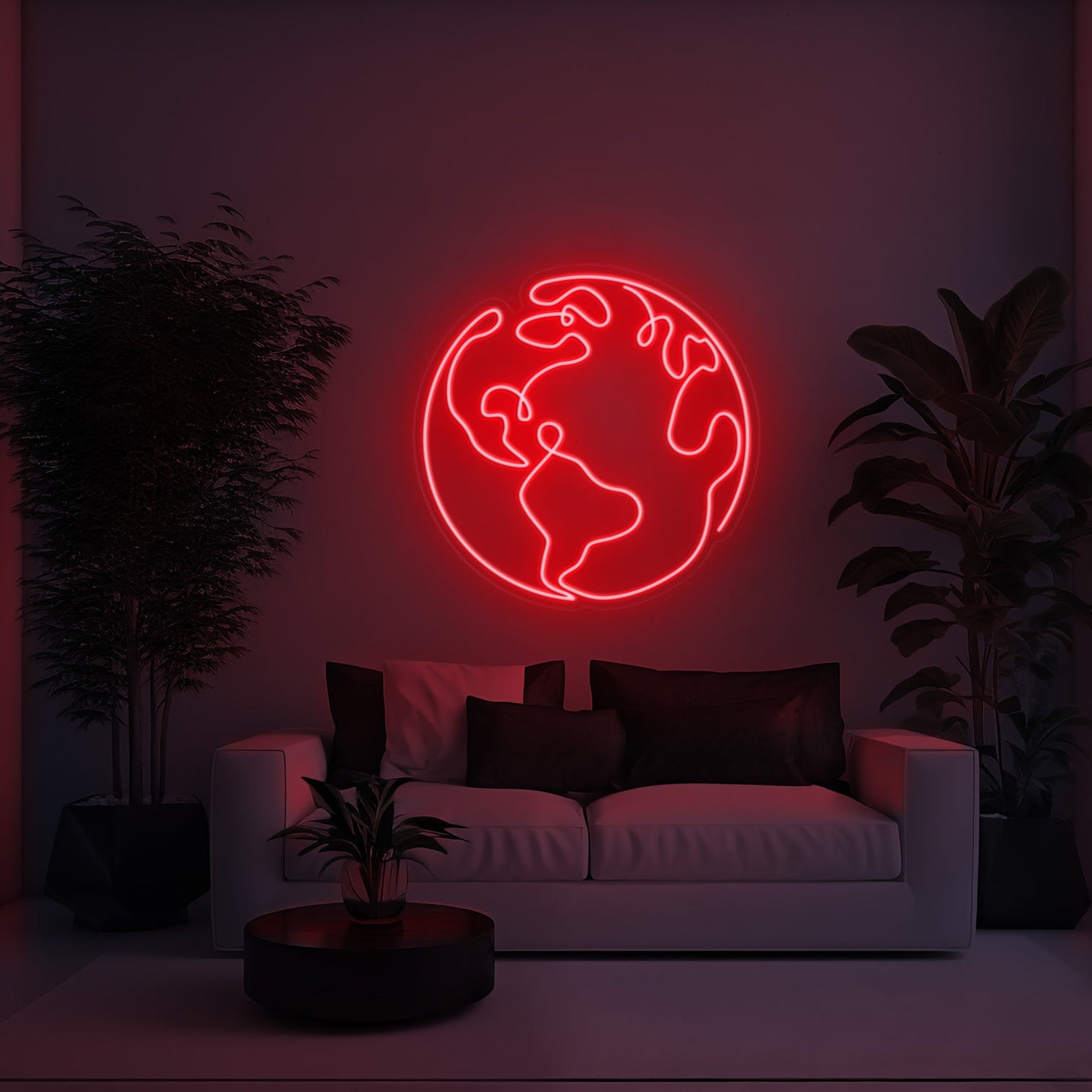 Earth Aesthetic LED Neon Sign - 30 InchGolden Yellow