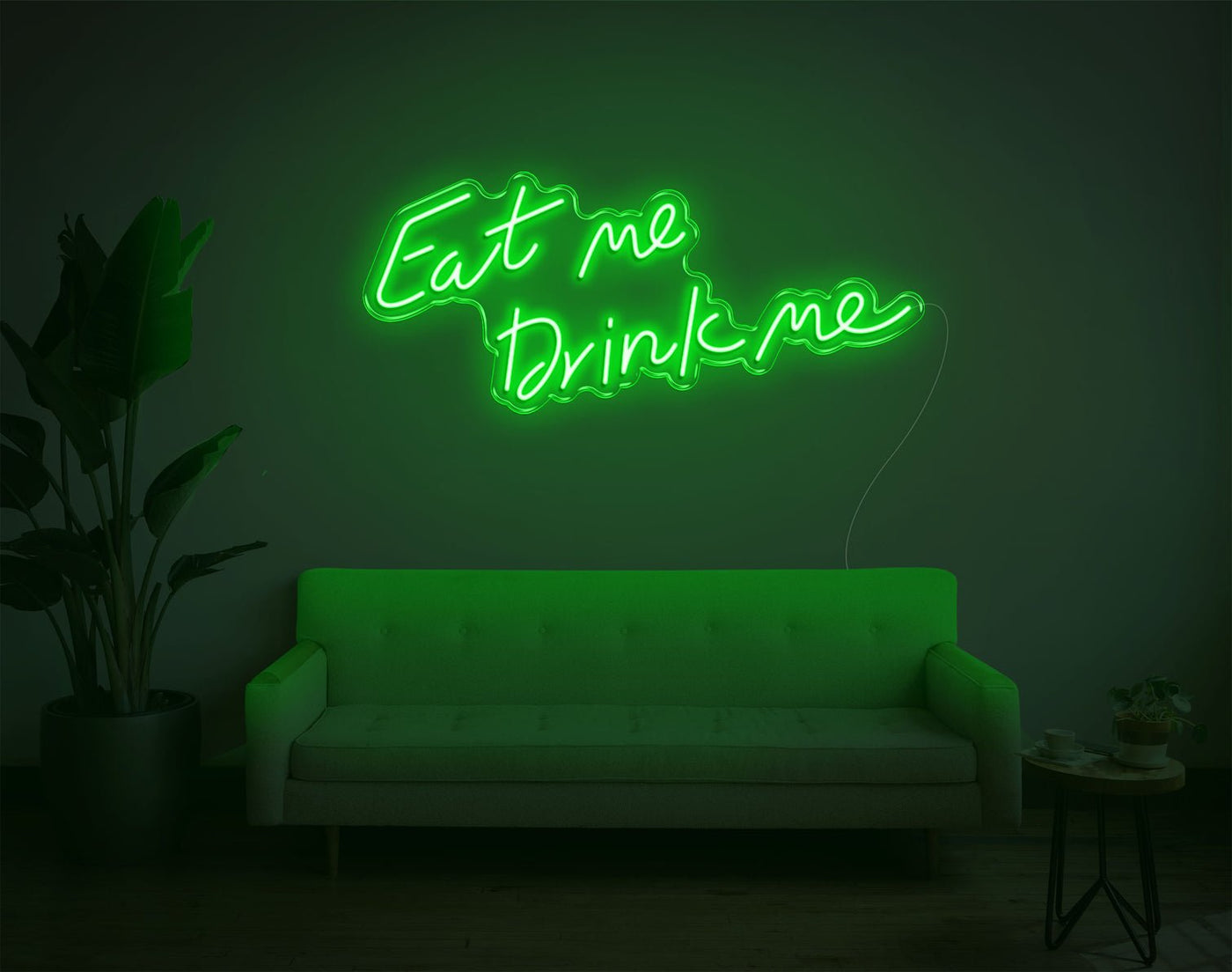 Eat Me Drink Me LED Neon Sign - 15inch x 34inchHot Pink