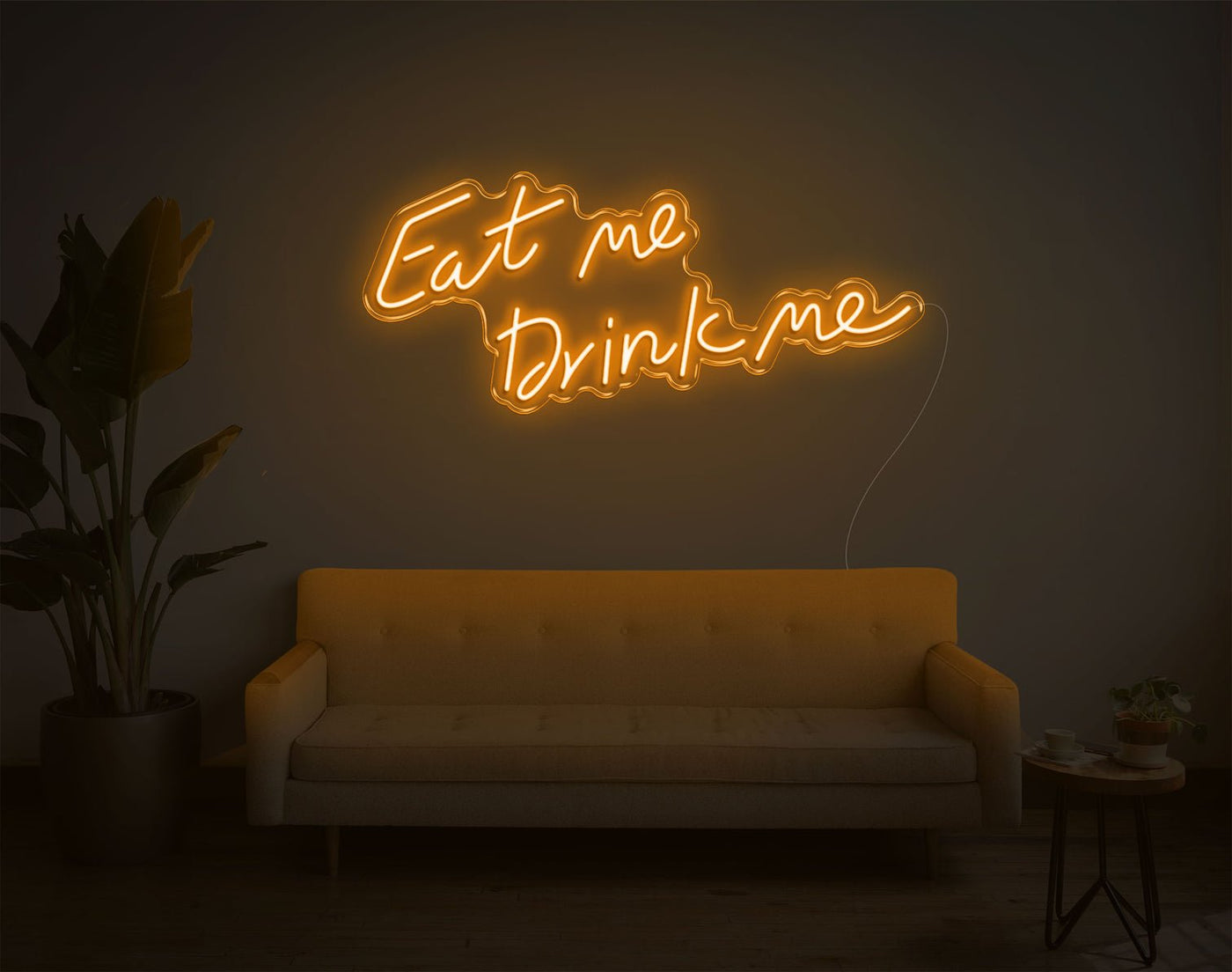 Eat Me Drink Me LED Neon Sign - 15inch x 34inchHot Pink