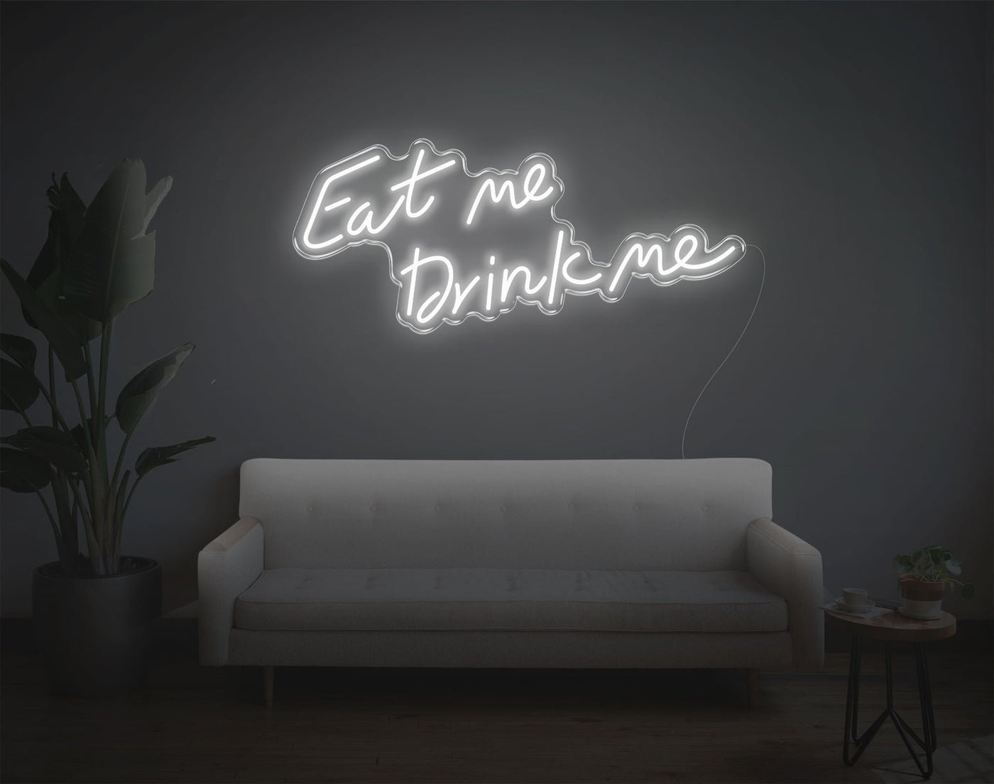 Eat Me Drink Me LED Neon Sign - 15inch x 34inchHot Pink