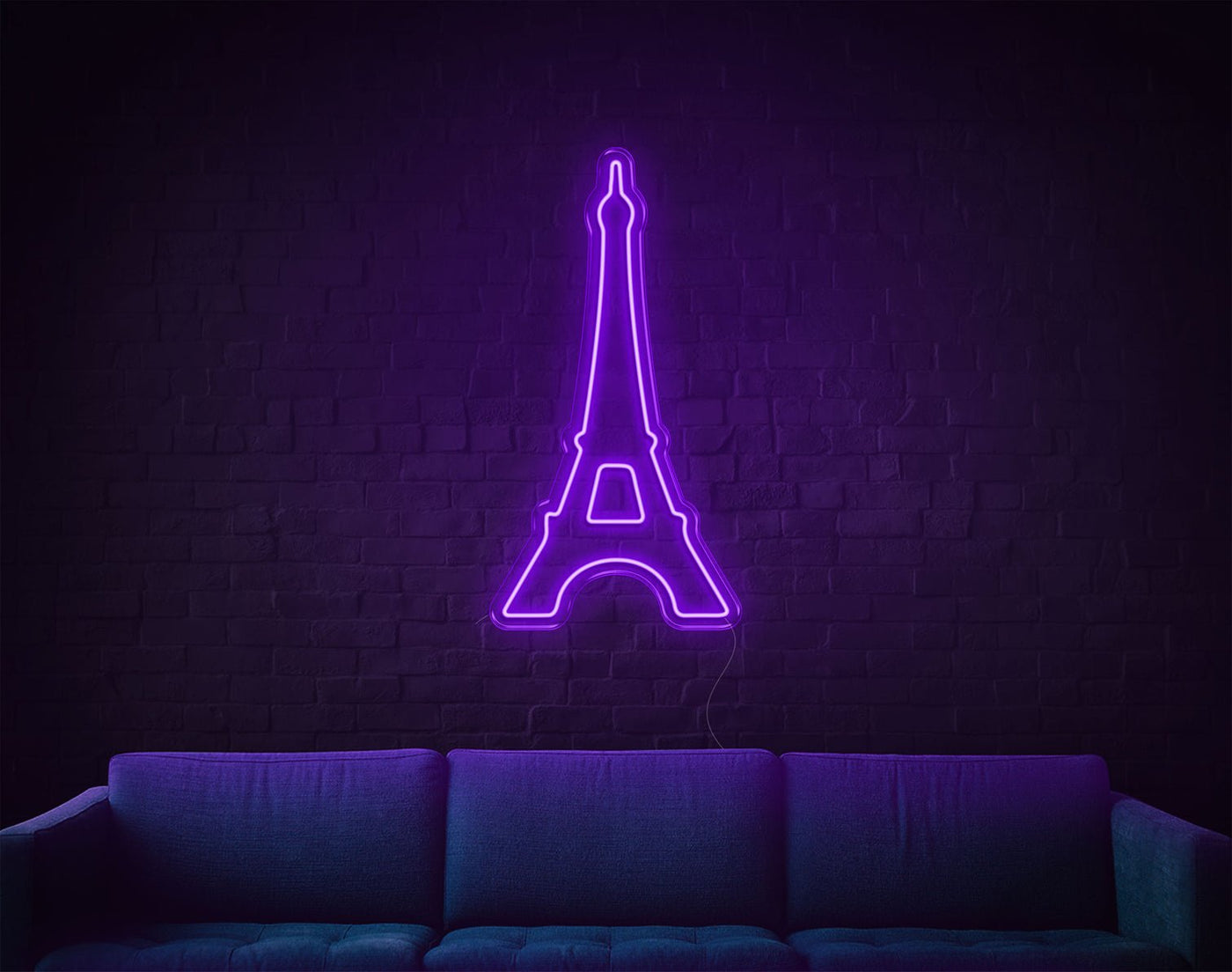 Eiffel Tower LED Neon Sign - 32inch x 17inchHot Pink