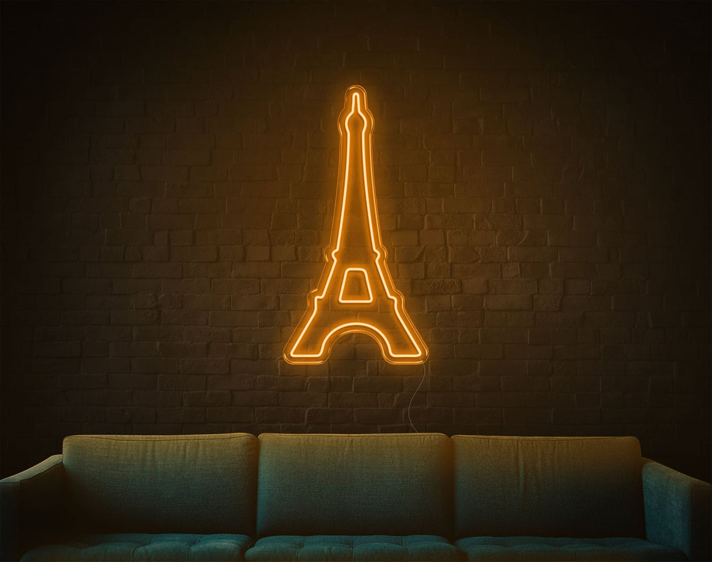 Eiffel Tower LED Neon Sign - 32inch x 17inchOrange