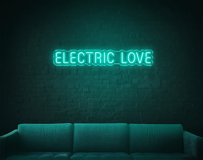 Electric Love LED Neon Sign - 5inch x 31inchTurquoise