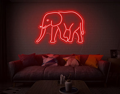 Elephant LED Neon Sign - 7inch x 11inchHot Pink