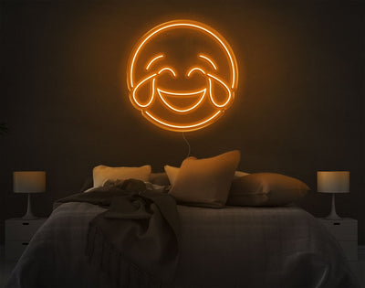 Emoticon LED Neon Sign - 14inch x 14inchOrange