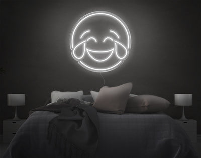 Emoticon LED Neon Sign - 14inch x 14inchWhite