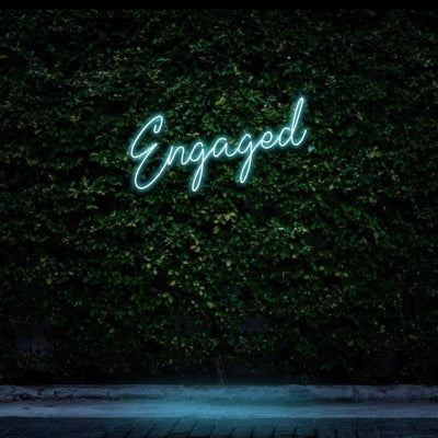 Engaged Neon Sign - Ice Blue20 inches