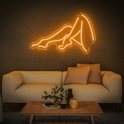 FEMALE LEGS NEON SIGN - Orange30 inches