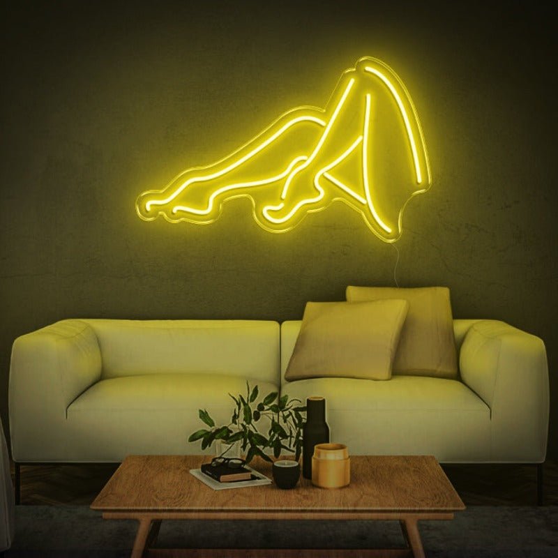 FEMALE LEGS NEON SIGN - Lemon Yellow30 inches