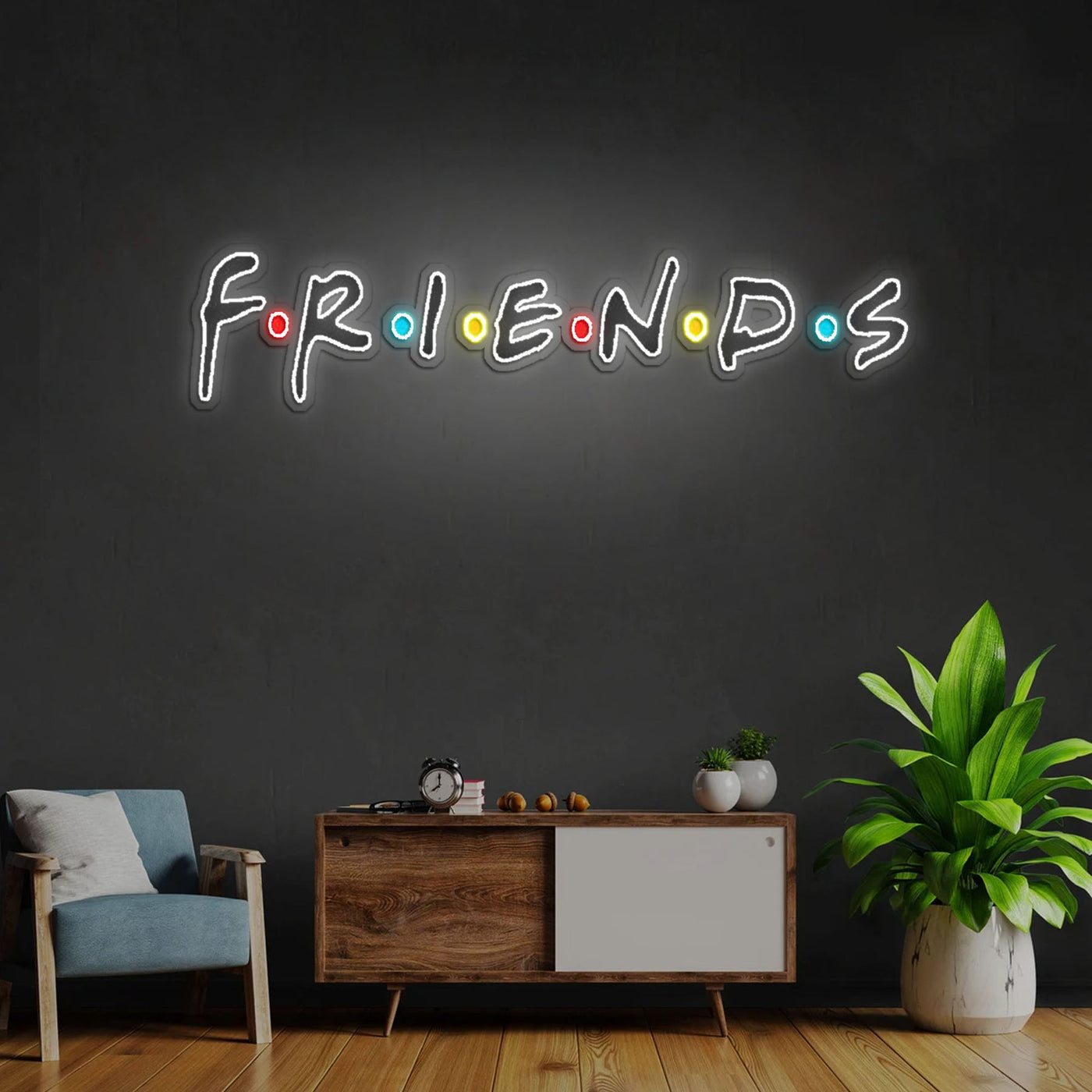 Friend Neon Sign x Acrylic Artwork - 2ftLED Neon x Acrylic Print