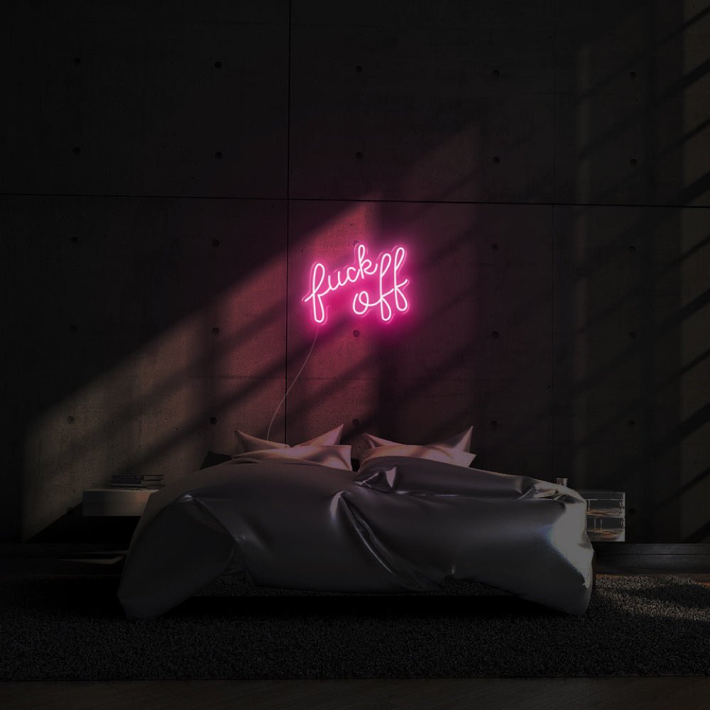 Fuck Off LED Neon Sign - 20inch x 6inchLight Pink