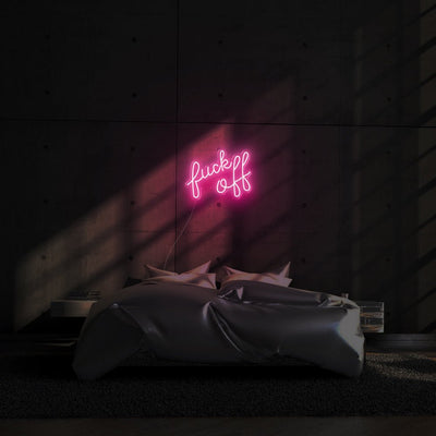 Fuck Off LED Neon Sign - 20inch x 6inchLight Pink