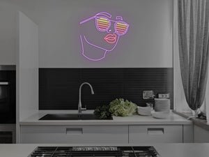 Future Too Bright LED Neon Sign - Pink / Aqua