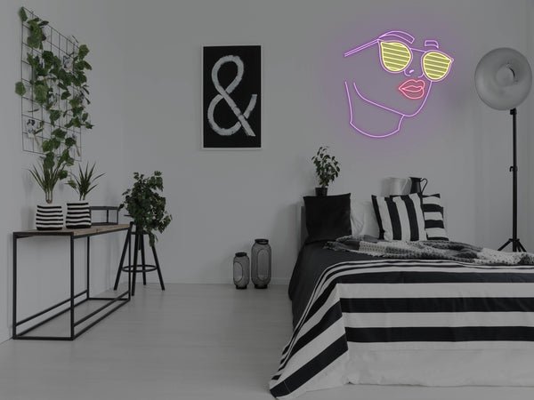 Future Too Bright LED Neon Sign - Yellow / Purple