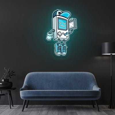 Gameboy Love Neon Sign x Acrylic Artwork - 2ftLED Neon x Acrylic Print