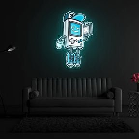 Gameboy Love Neon Sign x Acrylic Artwork - 2ftLED Neon x Acrylic Print