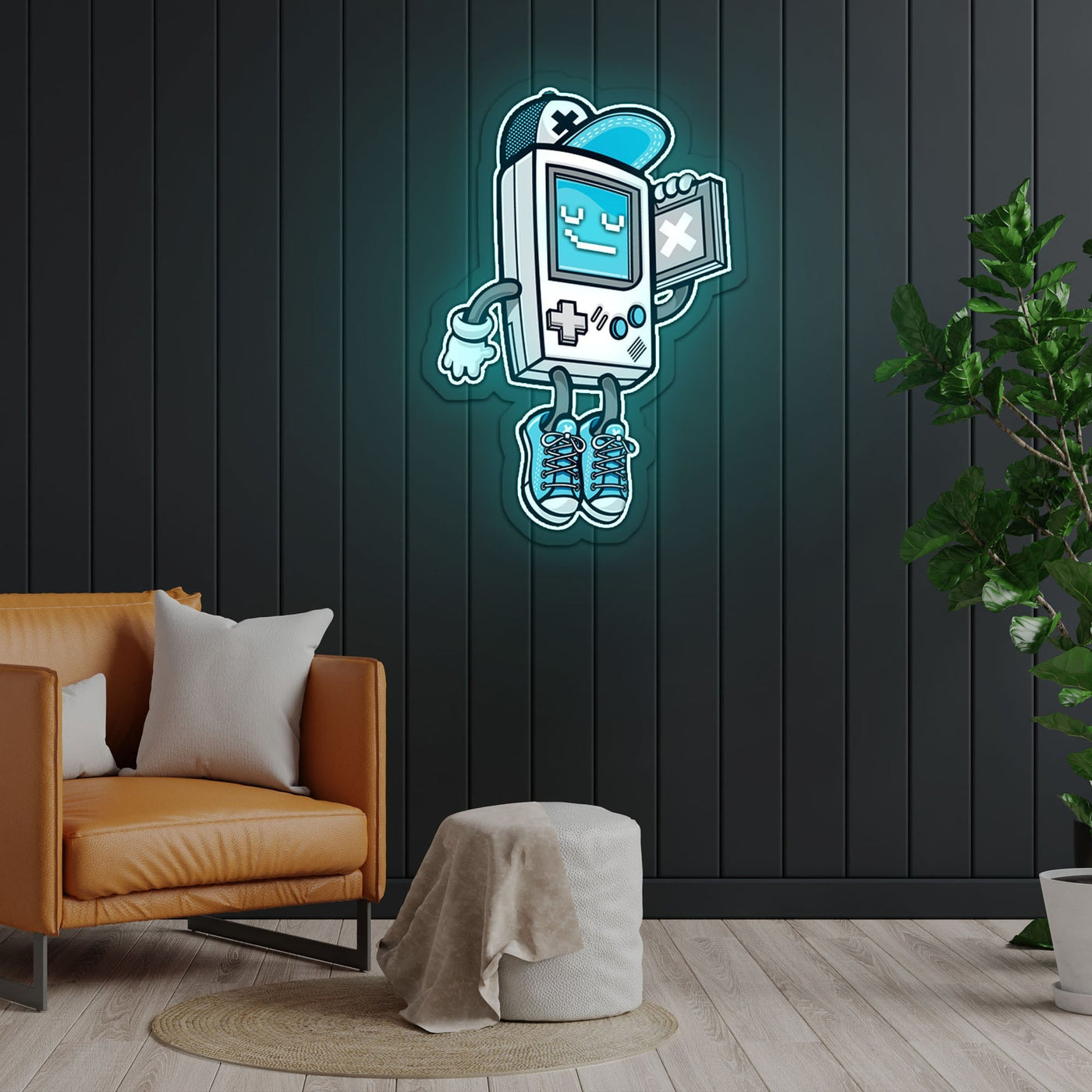 Gameboy Love Neon Sign x Acrylic Artwork - 2ftLED Neon x Acrylic Print