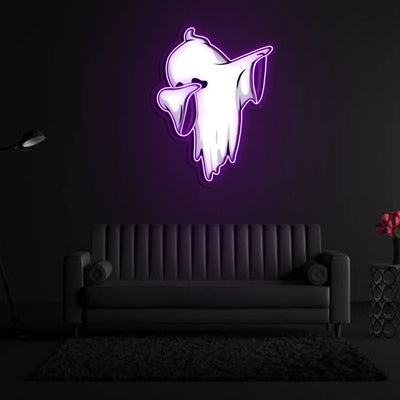 Ghost dabbing Neon Sign x Acrylic Artwork - 2ftLED Neon x Acrylic Print