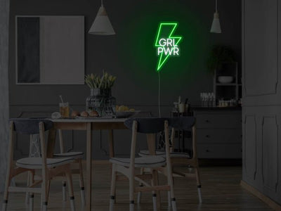 Girl Power LED Neon Sign - Green