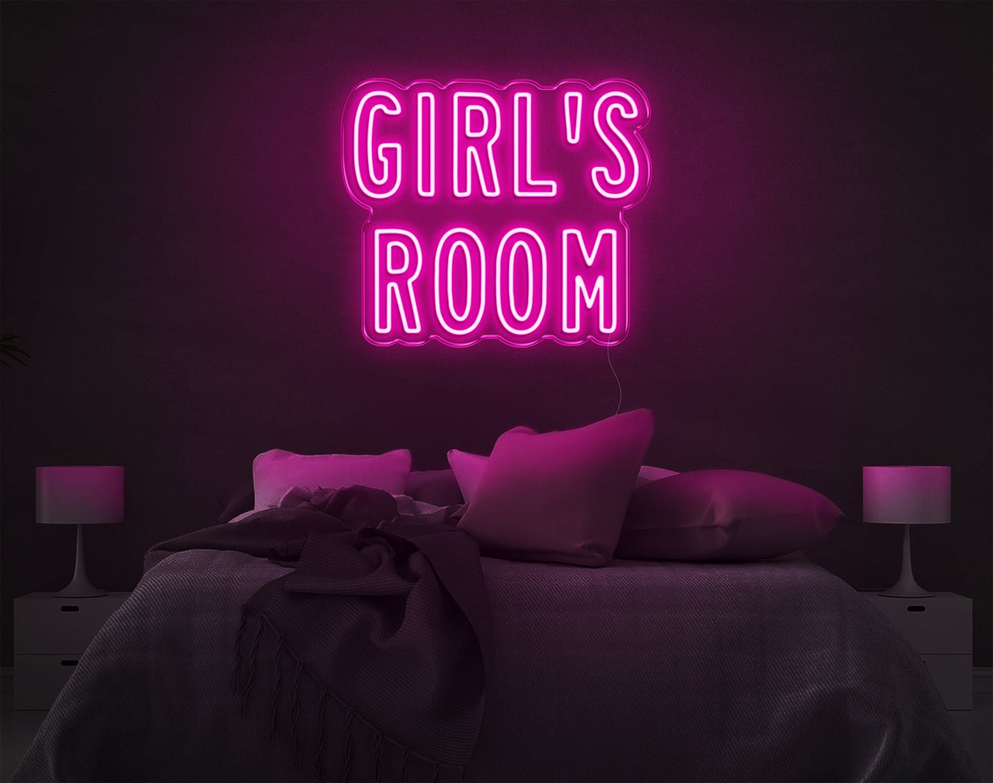 Girl'S Room LED Neon Sign - 17inch x 20inchHot Pink