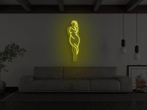 Goddess Figure LED Neon Sign - Pink